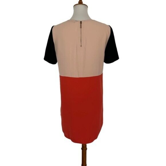 Zara Woman Colorblock Short Sleeve Mini Shift Dress Modern Chic Trendy Small - Picture 5 of 8